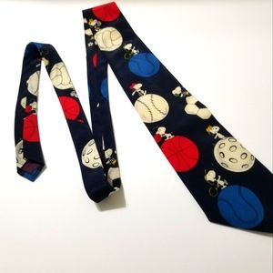 SNOOPY Charlie Brown & Gang - Men's Tie Necktie - Most Valuable Player Sports